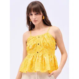 DressBerry Women Floral Print Peplum Crop Top-picture-12