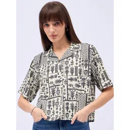 DressBerry Women Floral Printed Shirt Style Top-picture-14