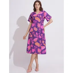 DressBerry Women Floral Printed Wrap Midi Dress image 1