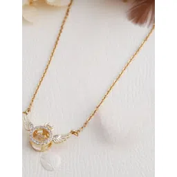 DressBerry Women Gold-Plated Cubic Zirconia Statement Necklace-picture-32