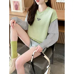 DressBerry Women Green Pullover Solid Sweater-picture-37