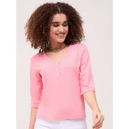 DressBerry Women Henley Neck Pockets T-shirt-picture-17