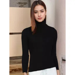 DressBerry Women High Neck Asymmetric Hem Top-picture-11