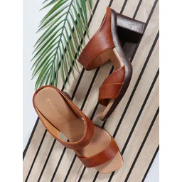 DressBerry Women Leather Comfort Block Sandals Heel-picture-17