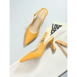 DressBerry Women Leather Kitten Pumps with Buckles-picture-13