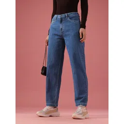 DressBerry Women Mom Fit High-Rise Light Fade Stretchable Jeans-picture-22