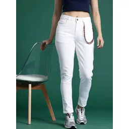 DressBerry Women Mom Fit High-Rise Stretchable Jeans with Chain-picture-29