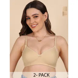 DressBerry Women Pack of 2 Full Coverage Lightly Padded Cotton Everyday Bra-picture-16