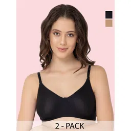 DressBerry Women Pack of 2 Full Coverage T-Shirt Seamless Bra-picture-38