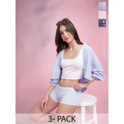 DressBerry Women Pack Of 3 Assorted Mid-Rise Boy Shorts-picture-24