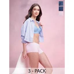 DressBerry Women Pack Of 3 Assorted Mid-Rise Boy Shorts-picture-25