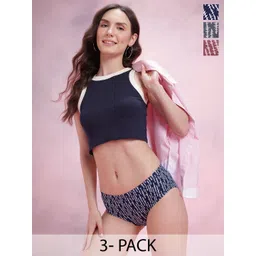 DressBerry Women Pack of 3 Assorted Mid-Rise Hipsters-picture-19