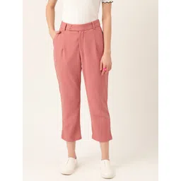 DressBerry Women Pink High-Rise Trousers-picture-22