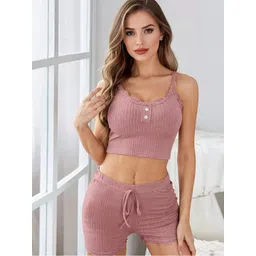 DressBerry Women Pink Polyester Co-Ords-picture-31