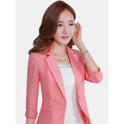 DressBerry Women Pink Solid Coat image 3