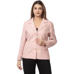 DressBerry Women Pink Stylish Winter Blazer-picture-41