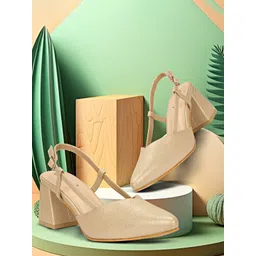 DressBerry Women PU Party Pointed Toe Block Mules-picture-14