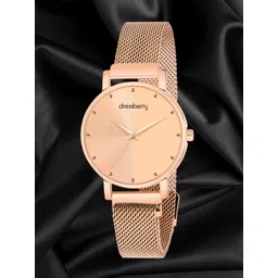 DressBerry Women Rose Gold-Toned Water Resistance Analogue Watch HOBDB-172-RG-picture-12