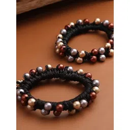 DressBerry Women Set of 2 Beaded Ponytail Holders-picture-40