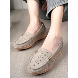 DressBerry Women Slip-On Perforations Loafers-picture-33