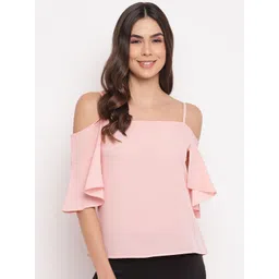 DressBerry Women Solid Shoulder Straps Top-picture-16