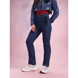 DressBerry Women Straight Fit High-Rise Stretchable Jeans-picture-13