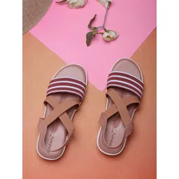 DressBerry Women Striped Open Toe Flats with Bows-picture-14