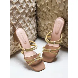 DressBerry Women Synthetic Leather Regular Block Sandals Ethnic - Embellished-picture-30