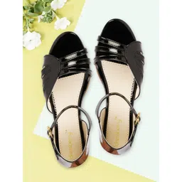 DressBerry Women Textured Ballerinas with Buckles Flats-picture-17