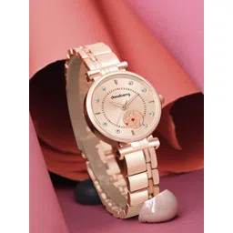 DressBerry Women Textured Dial & Bracelet Style Straps Analogue Watch HOBDB-302-RG-picture-42