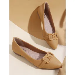 DressBerry Women Textured Mojaris with Buckles Flats-picture-15