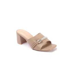DressBerry Women Textured Party Block Sandals image 2
