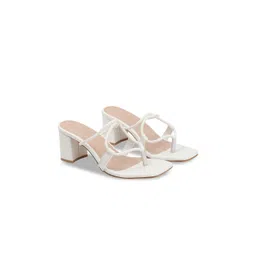 DressBerry Women Textured Party Block Sandals with Buckles-picture-13