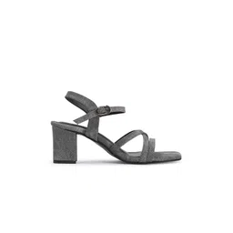 DressBerry Women Textured Party Block Sandals with Buckles image 4