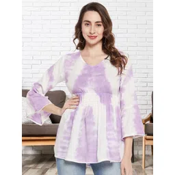 DressBerry Women Tie and Dye Bell Sleeve Top-picture-32