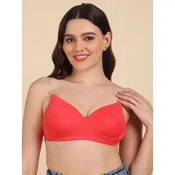 DressBerry Women Transparent Straps Medium Coverage Heavily Padded T-shirt Bra-picture-14