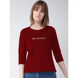 DressBerry Women Typography Printed Pure Cotton T-shirt-picture-25