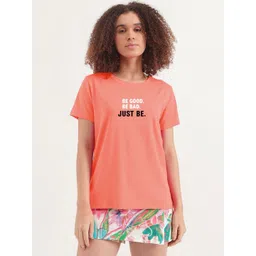 DressBerry Women Typography Printed Pure Cotton T-shirt-picture-25