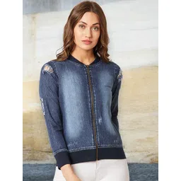 DressBerry Women Washed Denim Jacket with Embroidered-picture-15