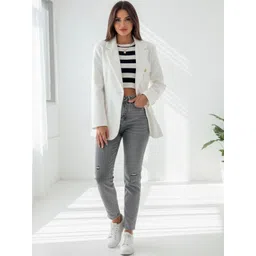 DressBerry Women White Casual Polyester Blazer-picture-14
