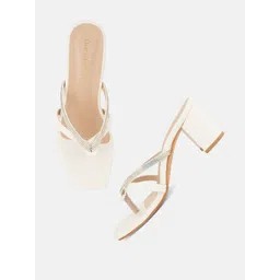 DressBerry Women White Heels image 3