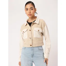 DressBerry Y2K Revival Houndstooth Crop Tailored Jacket-picture-34