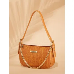 DressBerry Yellow Textured Shoulder Bag-picture-39