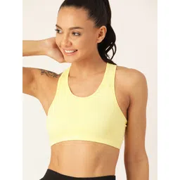 DressBerry Yellow Workout Bra Medium Coverage-picture-35