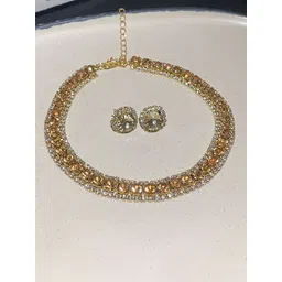 DressBerry Zircon Stone Studded Jewellery Set-picture-22