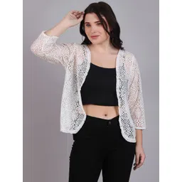 Dressitude Self Design Cotton Open Front Shrug-picture-11