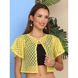 Dressitude Self Design Sheer Shrug-picture-43