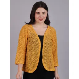 Dressitude Self Designed Cotton Open Front Shrug-picture-40