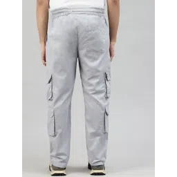 DRIPCULT Men Relaxed Fit Cotton Cargo Track Pants image 4