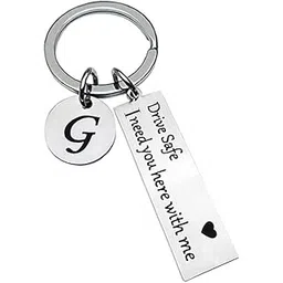 Drive Safe Keychain 26 Letters (A-Z) Keychain Gifts for Boyfriend Couple Husband Dad Birthday Christmas Valentines Day Gift-picture-12
